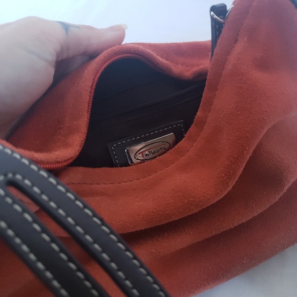 Vintage Y2K Talbots Burnt Orange Suede Leather Bag - Picture 4 of 5